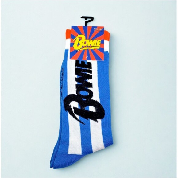Official David Bowie “Legend” Unisex  Crew Socks Rock Music - Picture 2 of 4